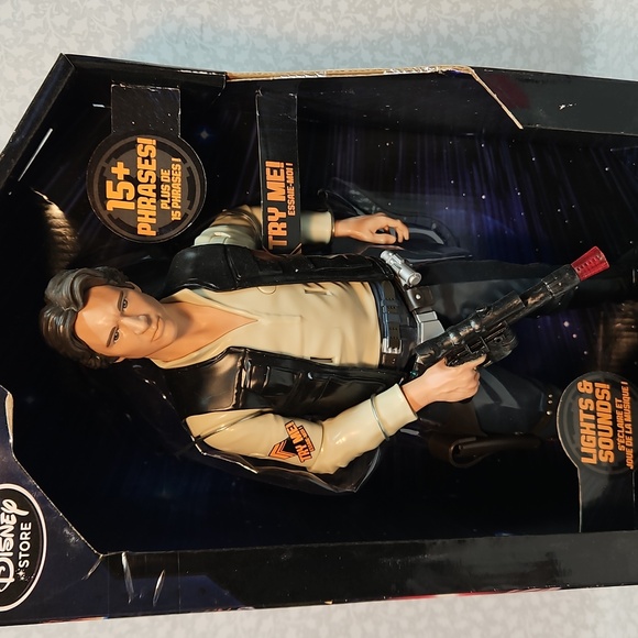 Disney Store Star Wars 15" Talking Han Solo w/lights & sounds - Picture 2 of 7